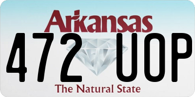 AR license plate 472UOP