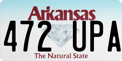 AR license plate 472UPA