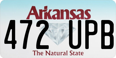 AR license plate 472UPB
