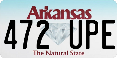AR license plate 472UPE