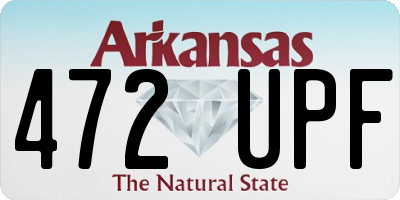 AR license plate 472UPF