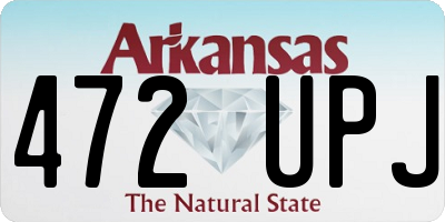 AR license plate 472UPJ