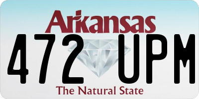 AR license plate 472UPM