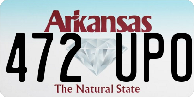 AR license plate 472UPO