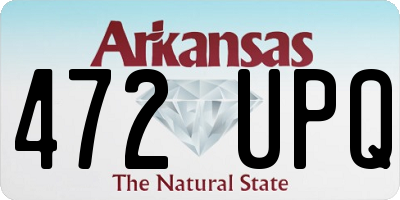 AR license plate 472UPQ