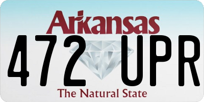 AR license plate 472UPR