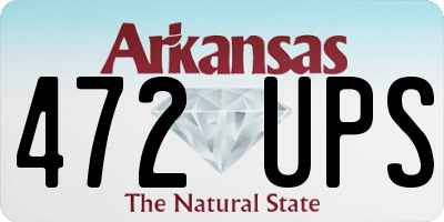 AR license plate 472UPS
