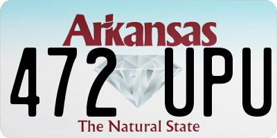 AR license plate 472UPU