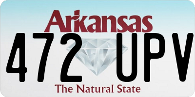 AR license plate 472UPV