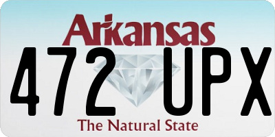 AR license plate 472UPX