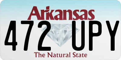 AR license plate 472UPY