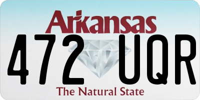 AR license plate 472UQR