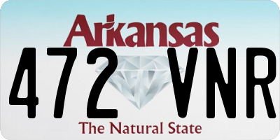AR license plate 472VNR