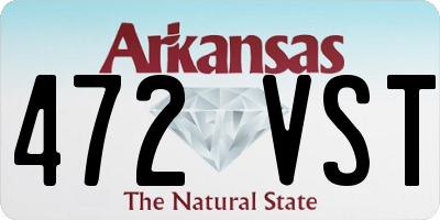 AR license plate 472VST