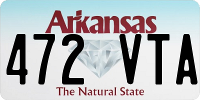 AR license plate 472VTA