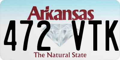 AR license plate 472VTK