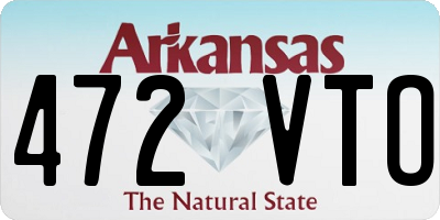 AR license plate 472VTO