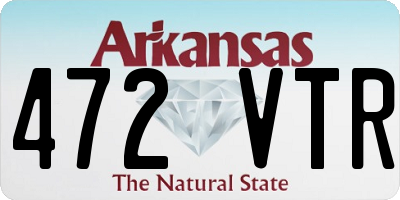 AR license plate 472VTR