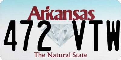 AR license plate 472VTW