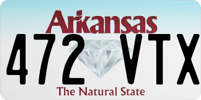 AR license plate 472VTX