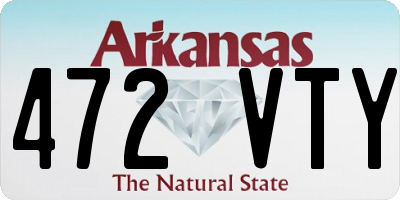 AR license plate 472VTY