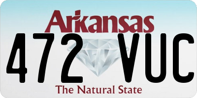 AR license plate 472VUC
