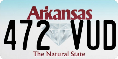 AR license plate 472VUD
