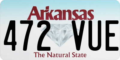 AR license plate 472VUE