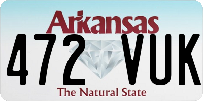 AR license plate 472VUK