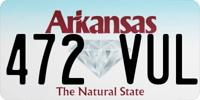 AR license plate 472VUL