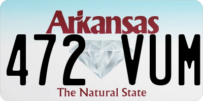 AR license plate 472VUM