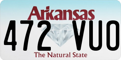 AR license plate 472VUO