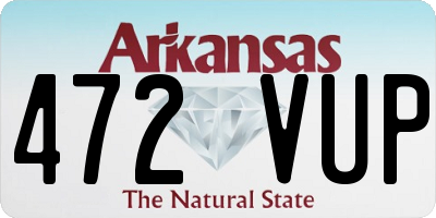 AR license plate 472VUP
