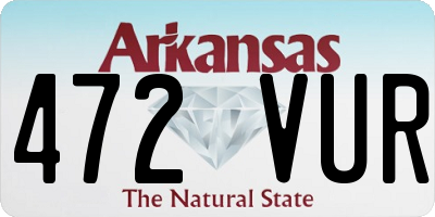 AR license plate 472VUR