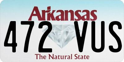 AR license plate 472VUS