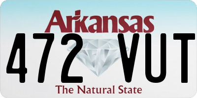 AR license plate 472VUT