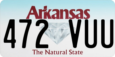 AR license plate 472VUU