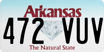 AR license plate 472VUV