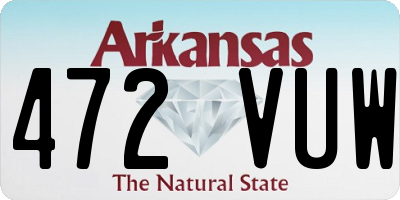 AR license plate 472VUW