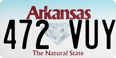 AR license plate 472VUY