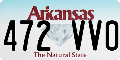 AR license plate 472VVO
