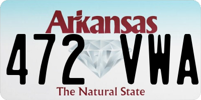 AR license plate 472VWA