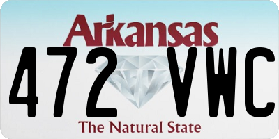 AR license plate 472VWC