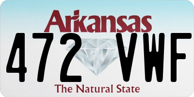 AR license plate 472VWF