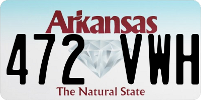 AR license plate 472VWH