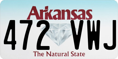 AR license plate 472VWJ