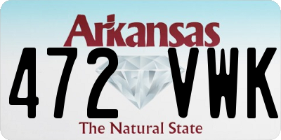 AR license plate 472VWK