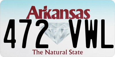 AR license plate 472VWL