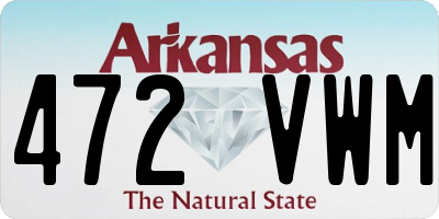 AR license plate 472VWM