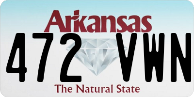 AR license plate 472VWN